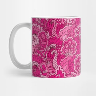 Abstract Floral Neck Gator Hot Pink Floral Abstract Mug